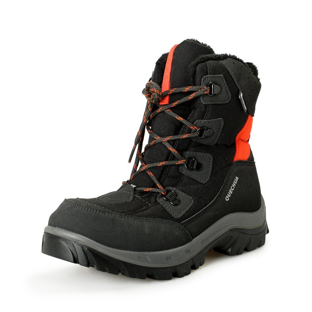 Quechua Kids Waterproof Black High Warm Winter Shoes US 5 IT 37